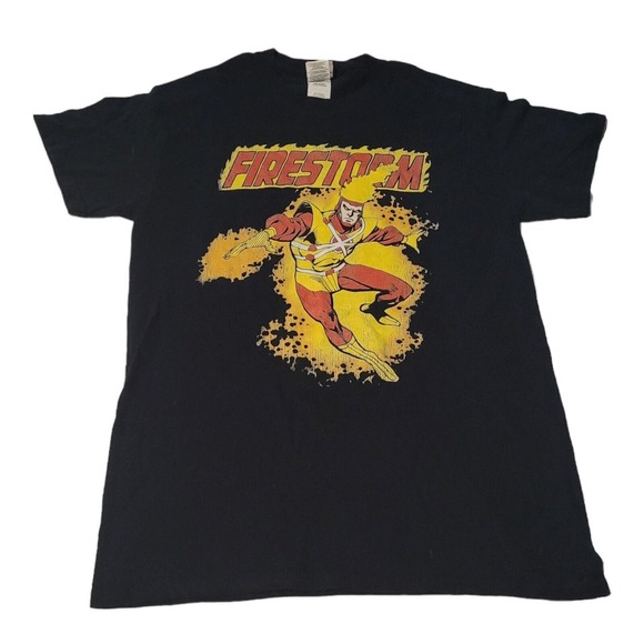 DC Comics Firestorm Graphic T Shirt Size Small Black Comic Character - Picture 1 of 6